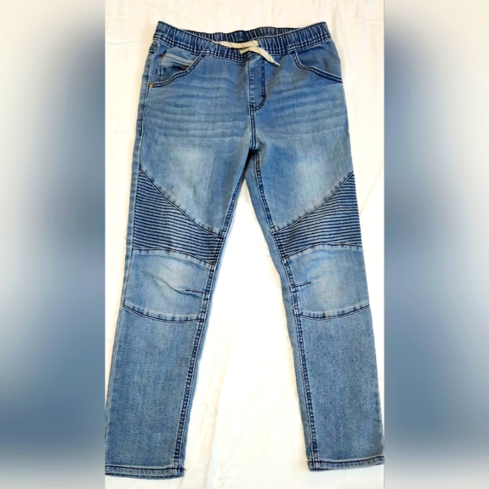 Art Class Denim Blue Drawstring Pants Boys Size 16 Super Skinny